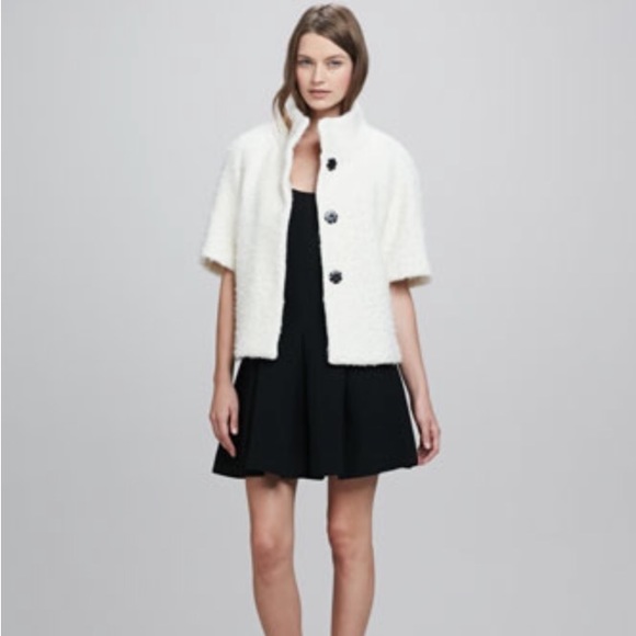 white wool jacket short